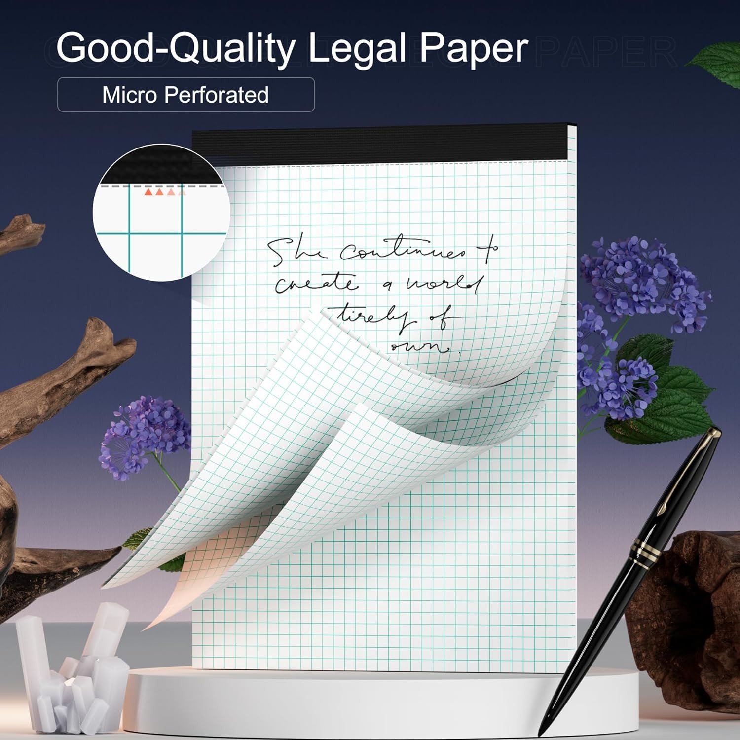 Graph Paper, Grid Paper 8.5 x 11 Graph Paper Pad, [2 Pack] Quad Ruled Grid Paper