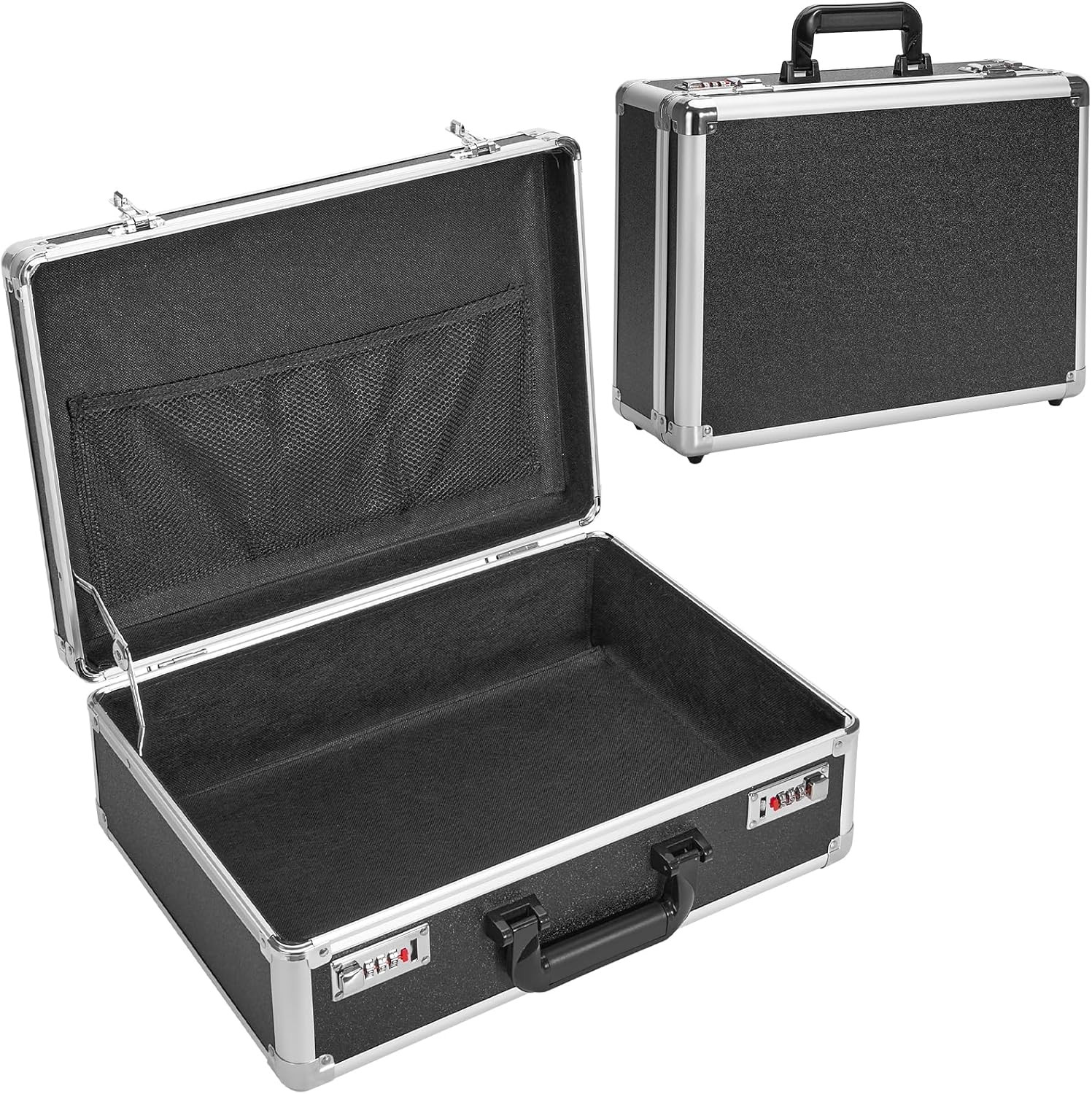 File Organizer Storage Box – 16.9 X 12.2 X 6.3 Inch Large, Portable Locking Stor