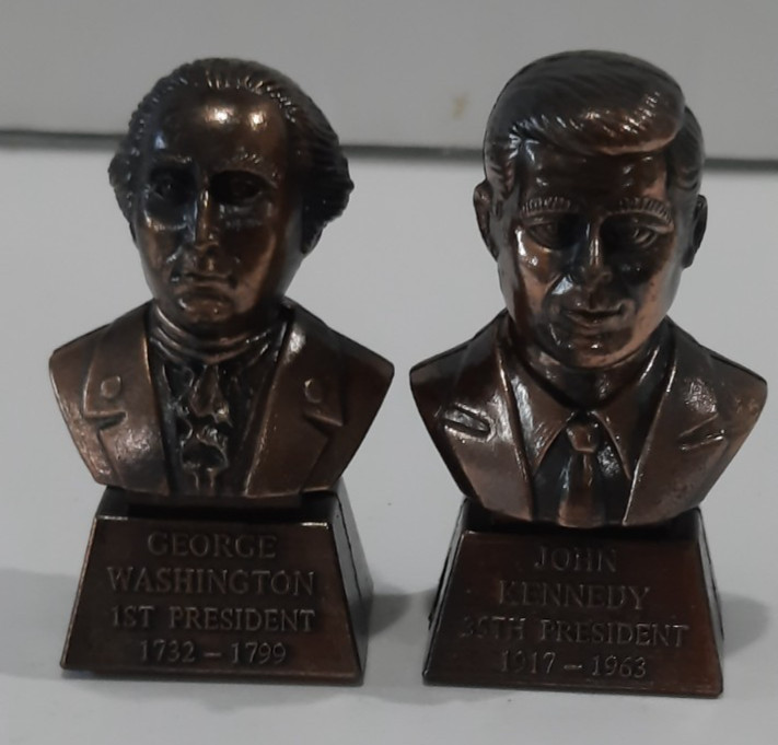 Vtg New Lot of 4 JSNY Presidential Die Cast Pencil Sharpeners Lincoln Washington