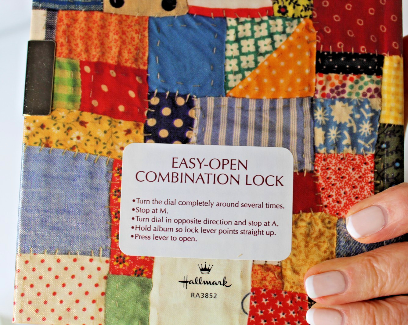 Vintage New In Box Hallmark Journal Diary Combination Lock – Patchwork Design