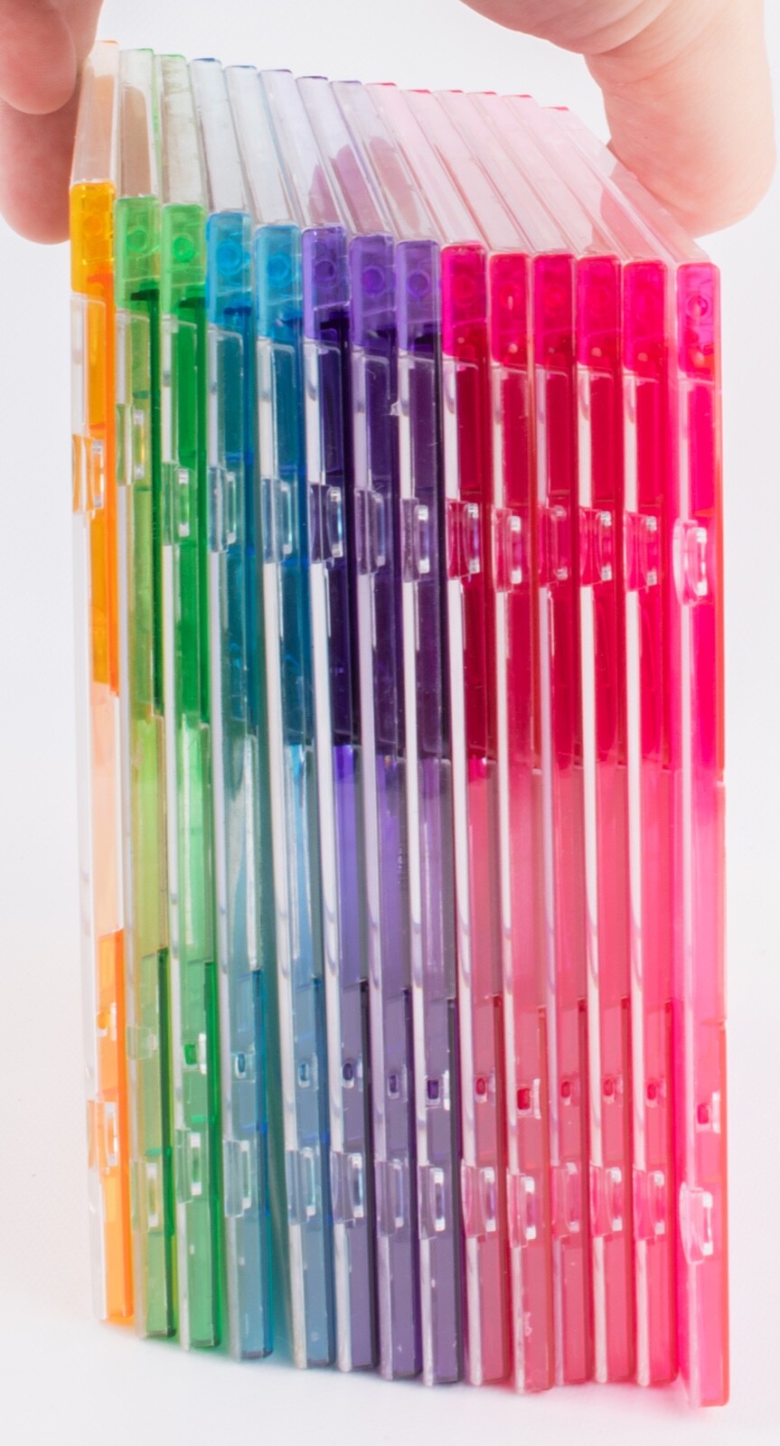 Memorex Multi-Color (5 Colors) Slim CD DVD Disc Jewel Cases Fourteen (14) Total