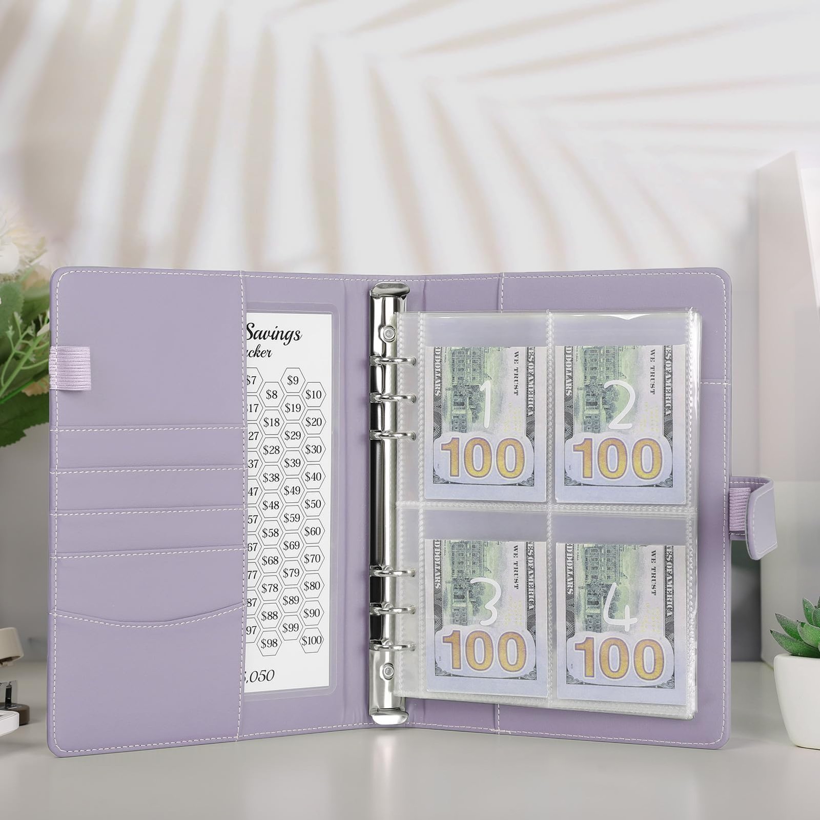 100 Envelopes Money Savin Challenge Binder, A5 Money Saving Budget Binder wit…