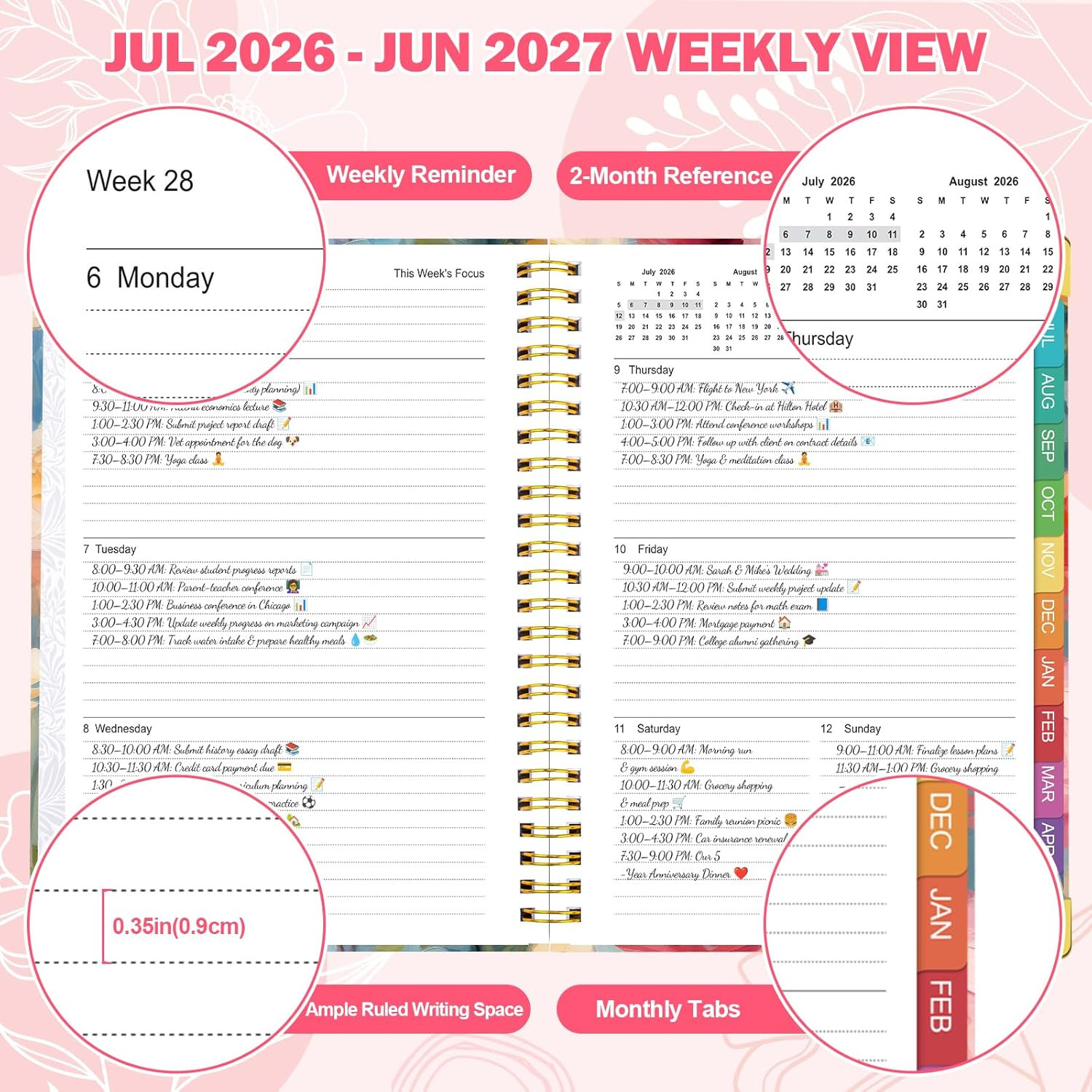 Planner 2026-2027: 2026-2027 Academic Planner Weekly and Monthly from Jul. 2026