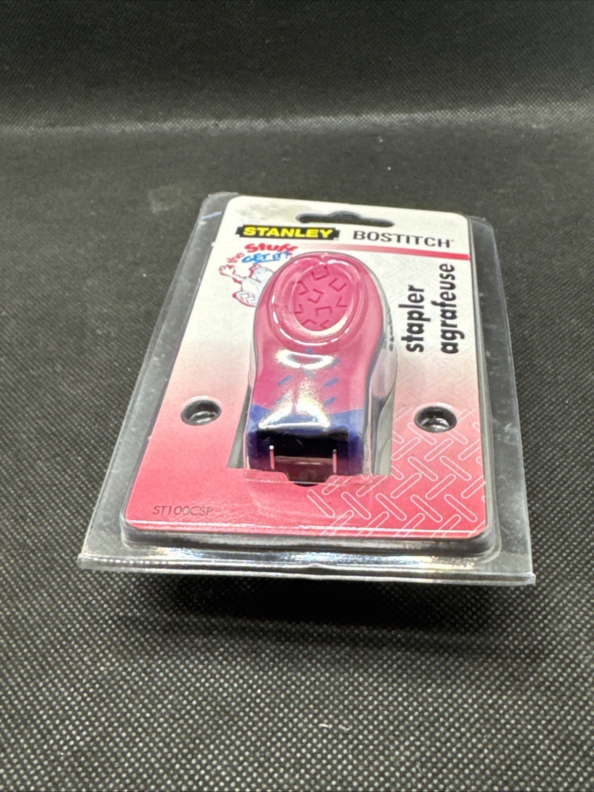 Vintage 90s Stanley Bostitch Locker Buddy Magnetic Mini Stapler ST100SCP-PINK