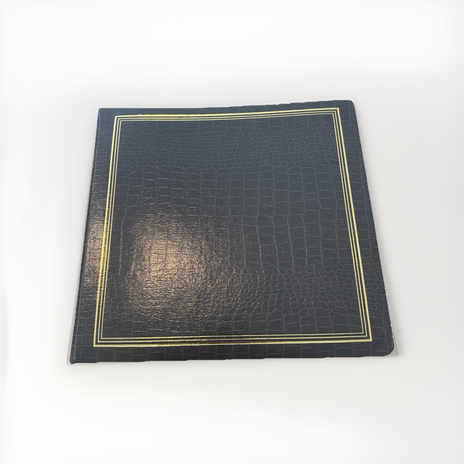 Imperial Black Bonded Leather Heavyweight Storage Binder 3in 3-Ring 600 Sheets