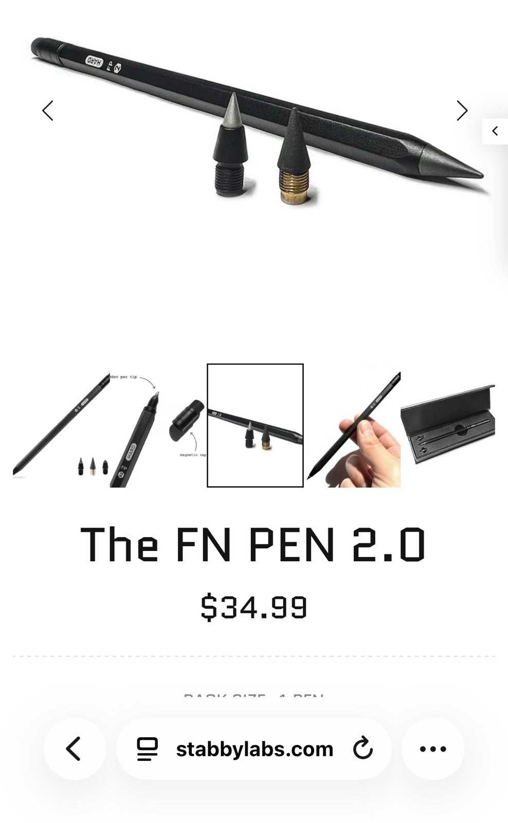 Stabby Labs FN Pen 2.0 Tactical Pencil FULL KIT – CNC EDC- John Wick Sleeper Pen