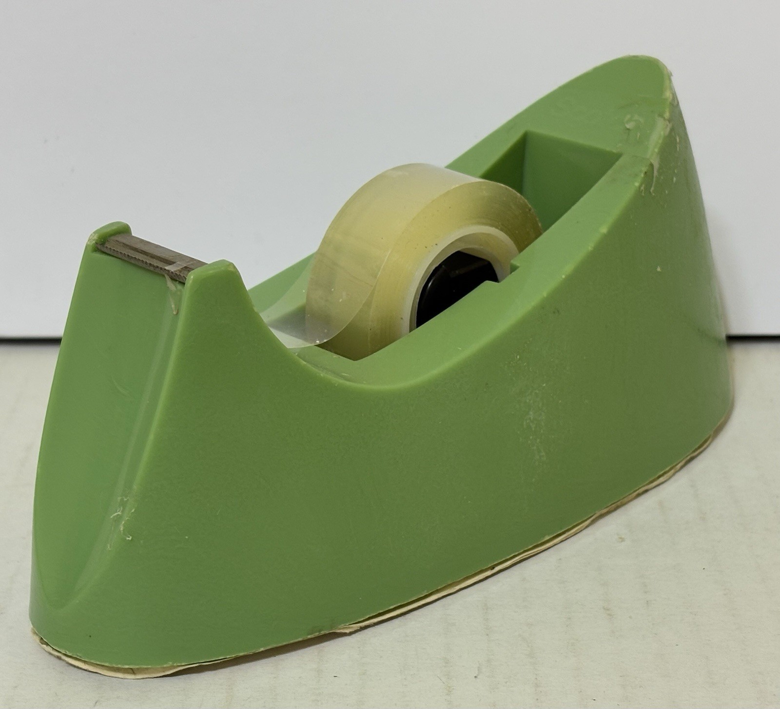Vintage MCM Scotch Tape Dispenser Weighted LIGHT GREEN / Mint Green