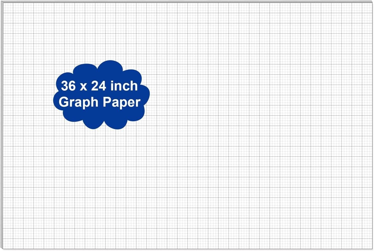 Graph Paper Pad – 24″ x 36″ Large Graph Paper, 25 Sheets/50 Pages, 4″x4″