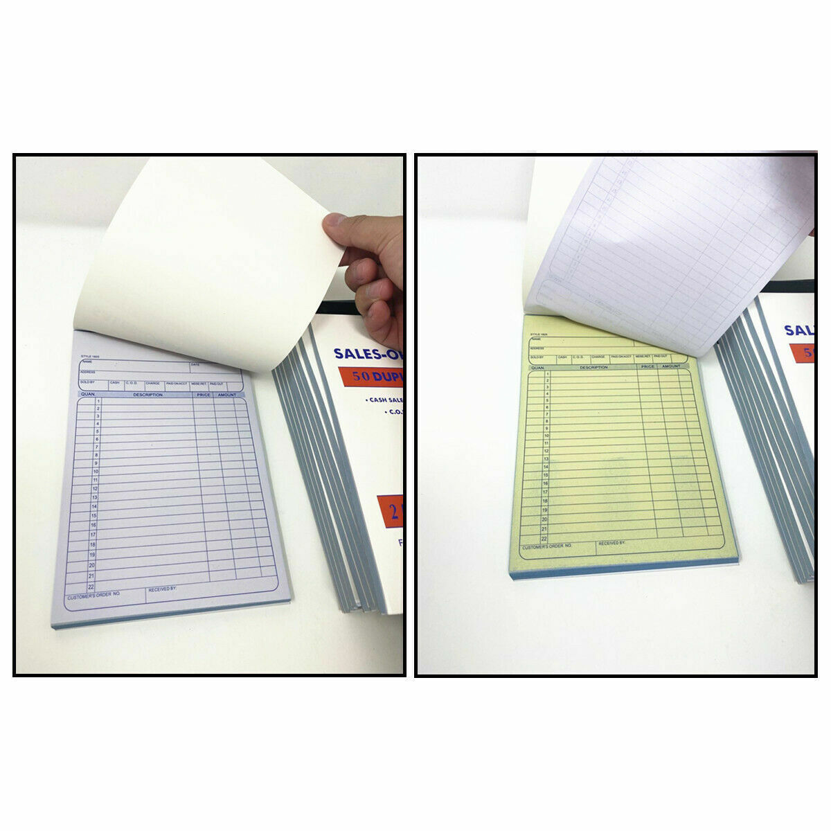 10x Large 50 Sets 5.5″ X 8.5″Sales Book Order Receipt Invoice Carbonless Copy