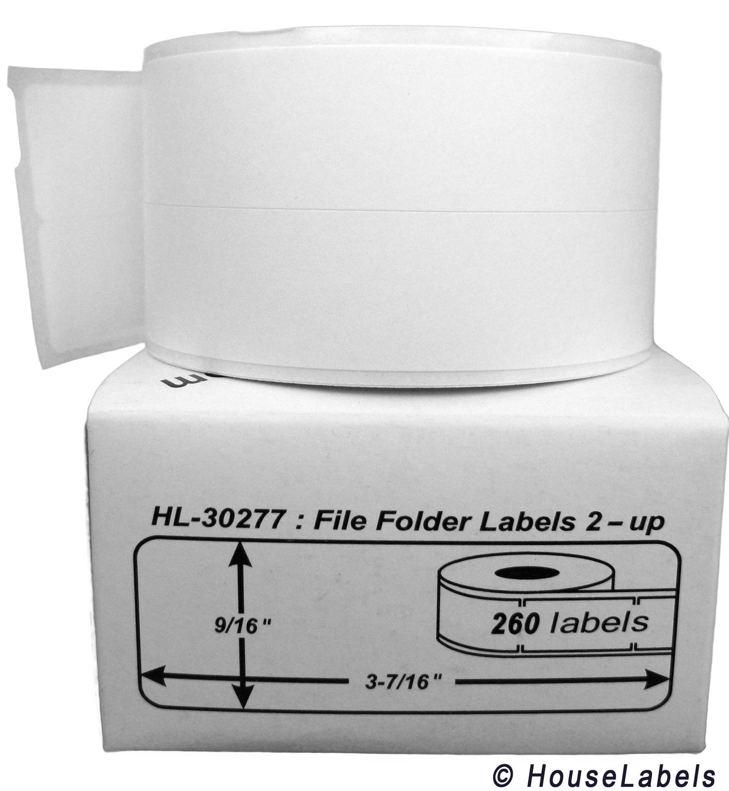 DYMO 30277 File Folder Labels (2-up) (9/16″ x 3-7/16″) – (100) Rolls of 260