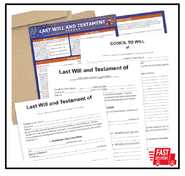 Last Will and Testament Kit 2026 – Legal Will, Trust Forms for Estate Planning,