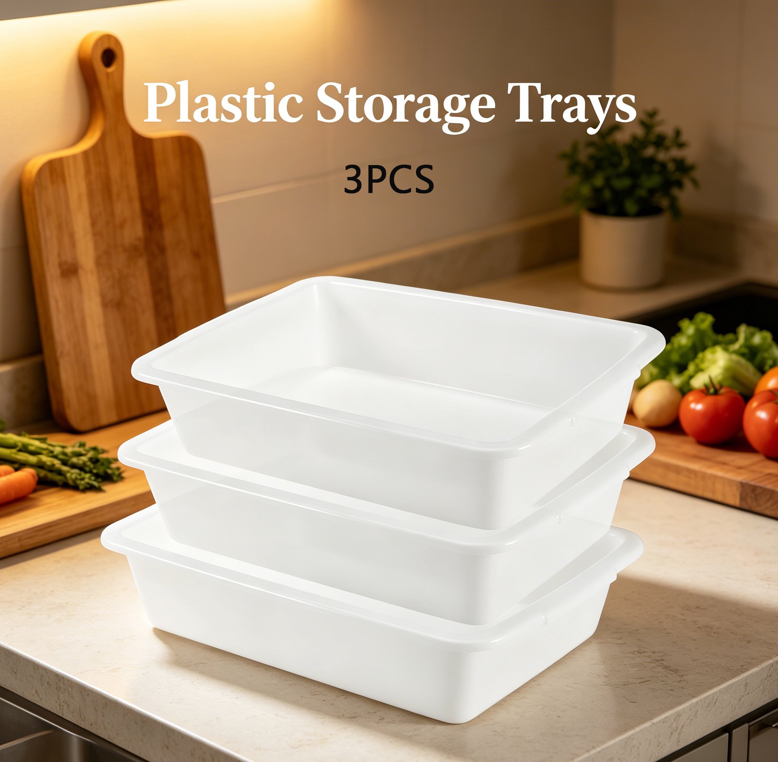 3PCS Lab Storage Tray Containment Tray Multi-Purpose Plastic for lab Sterilizing