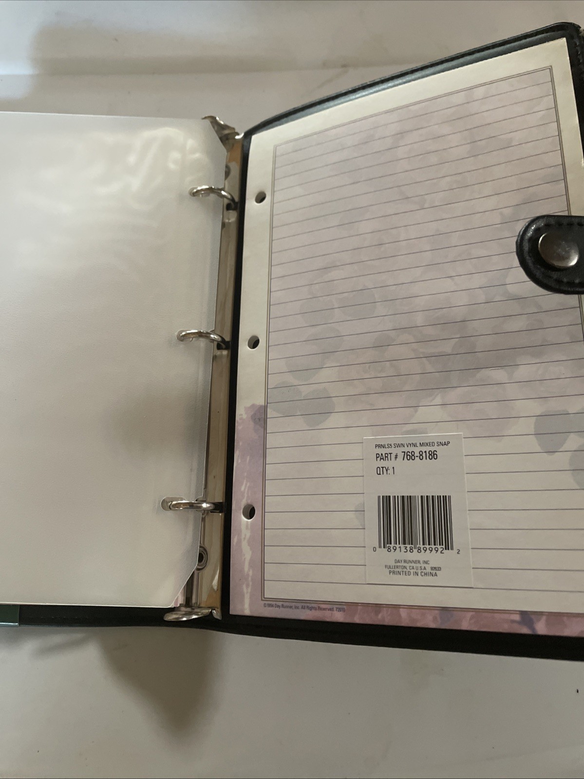 Day Runner Faux Leather Planner Binder Personal Organizer 9.25”x7”