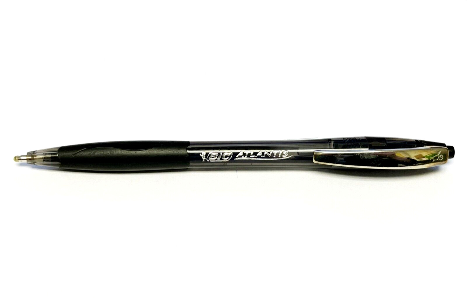 40 Count BIC Atlantis Original Retractable Pen BLACK 1.0 mm NEW Atlantis Pens