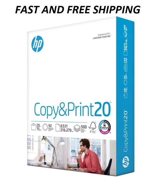 HP Copy & Print20, 20lb, 8.5 x 11, 1 Ream (500 Sheets)…..