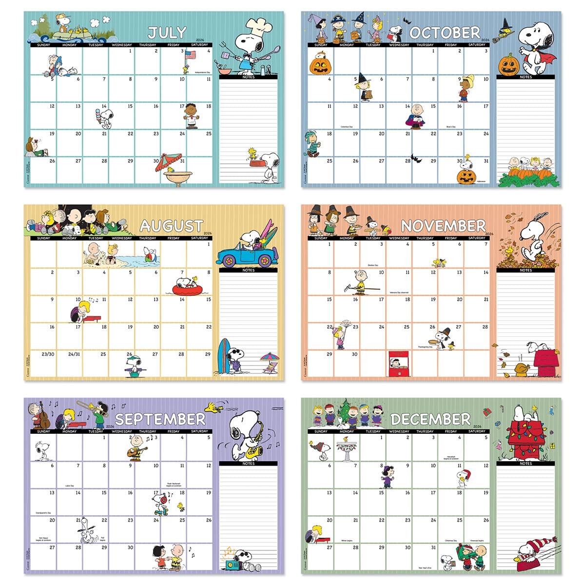 Current 2026-2027 PEANUTS Desk Calendar Pad, 11-Inch x 16-1/4-Inch Peanuts