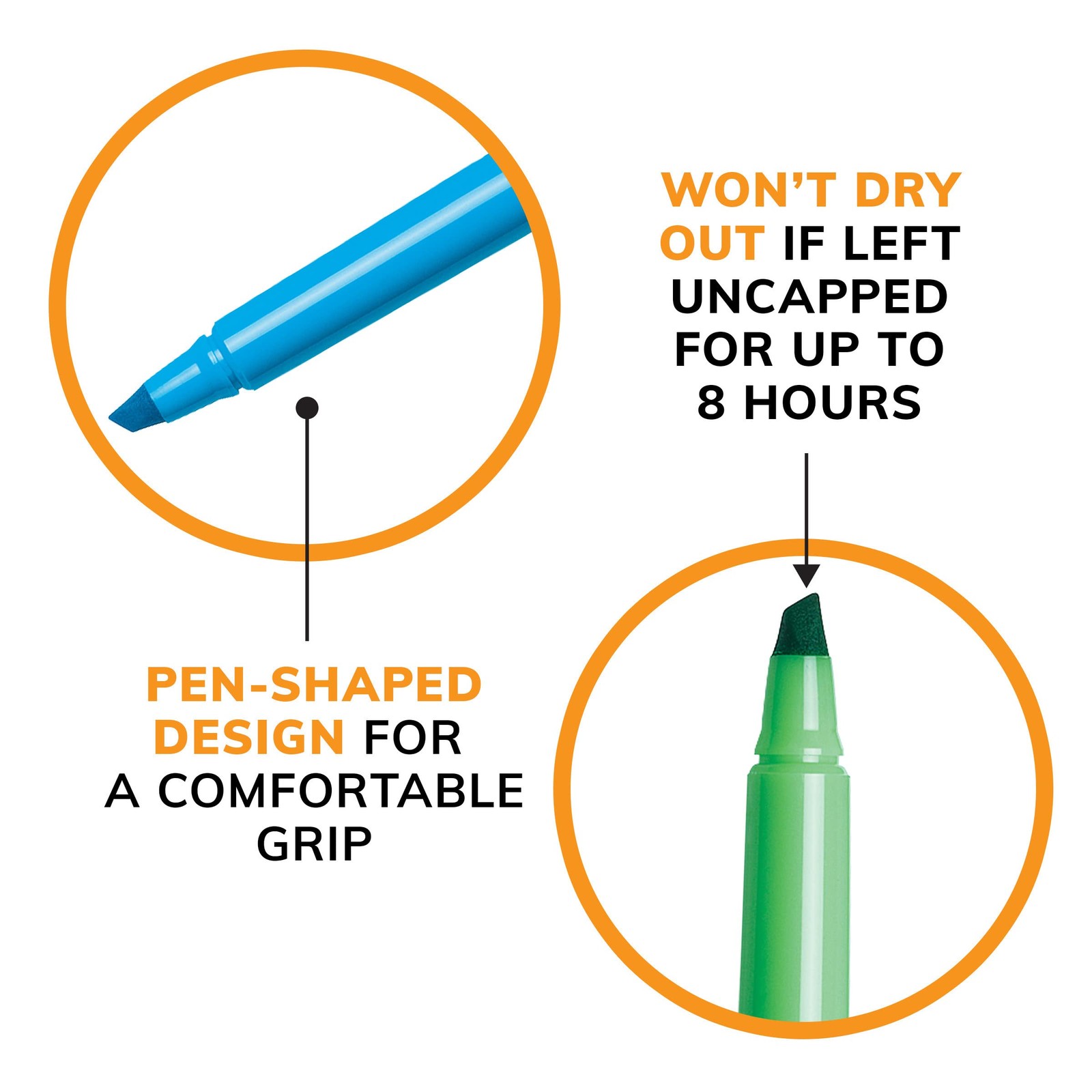 BIC Brite Liner Highlighters, Chisel 5 Count (Pack of 2), Assorted Colors