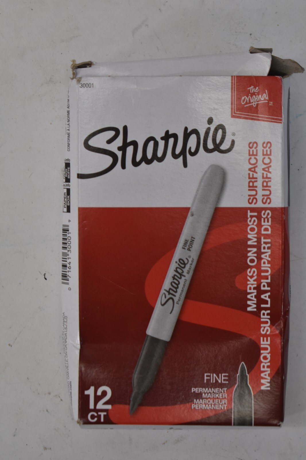 Lot of 12 Sharpie Permanent Markers Fine Point Black The Original Genuine OEM