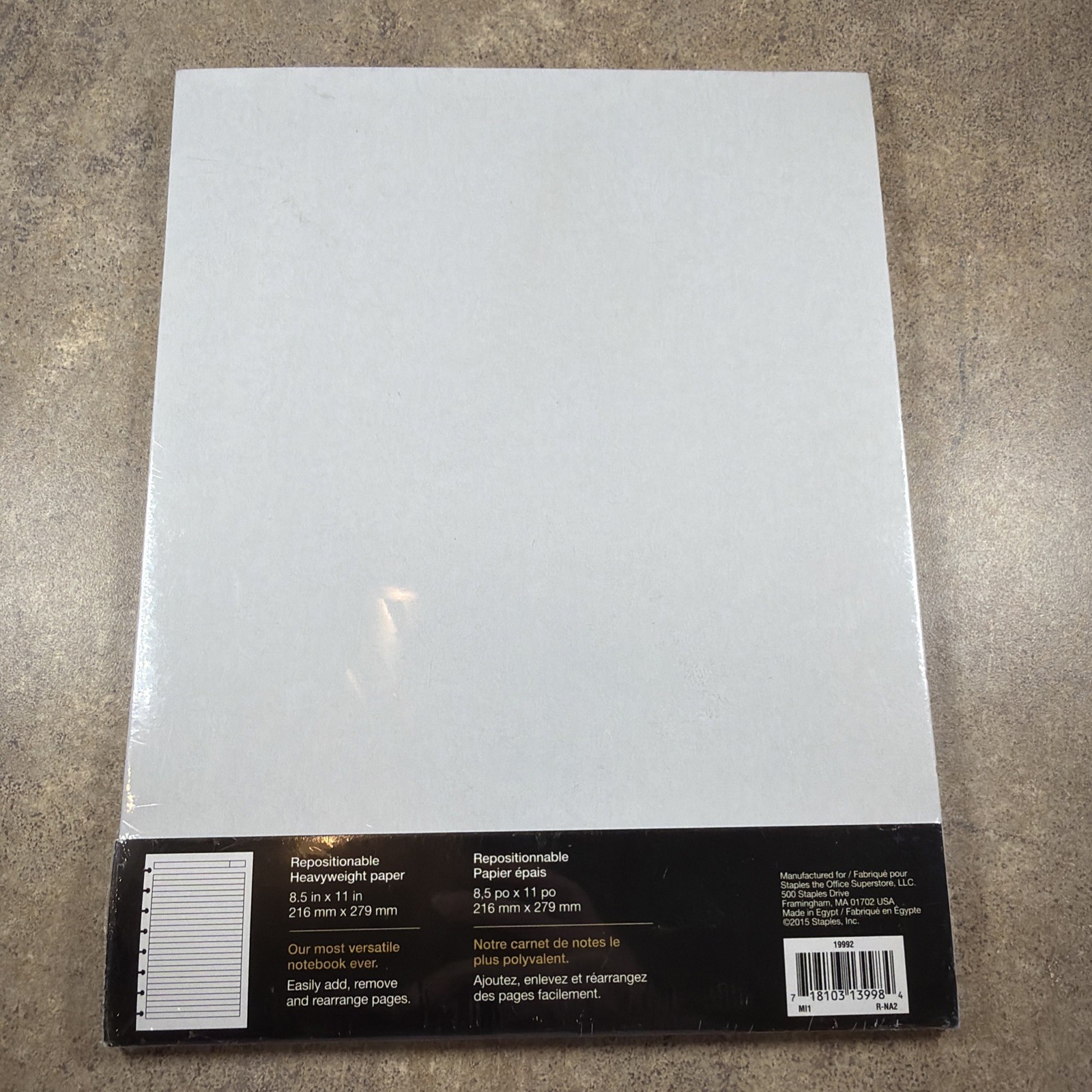 Staples ARC Project Planner Refill Paper 50 Sheets 8.5×11 #19992 Heavy Weight