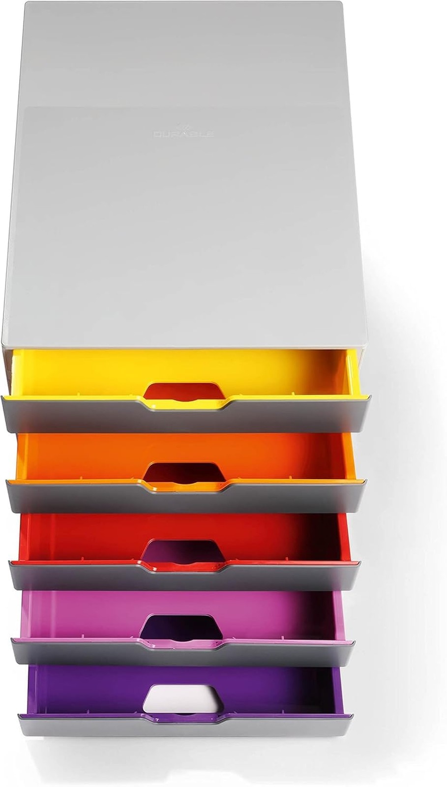 DURABLE Desktop Drawer Organizer (VARICOLOR 5 Compartments with Removable Lab…