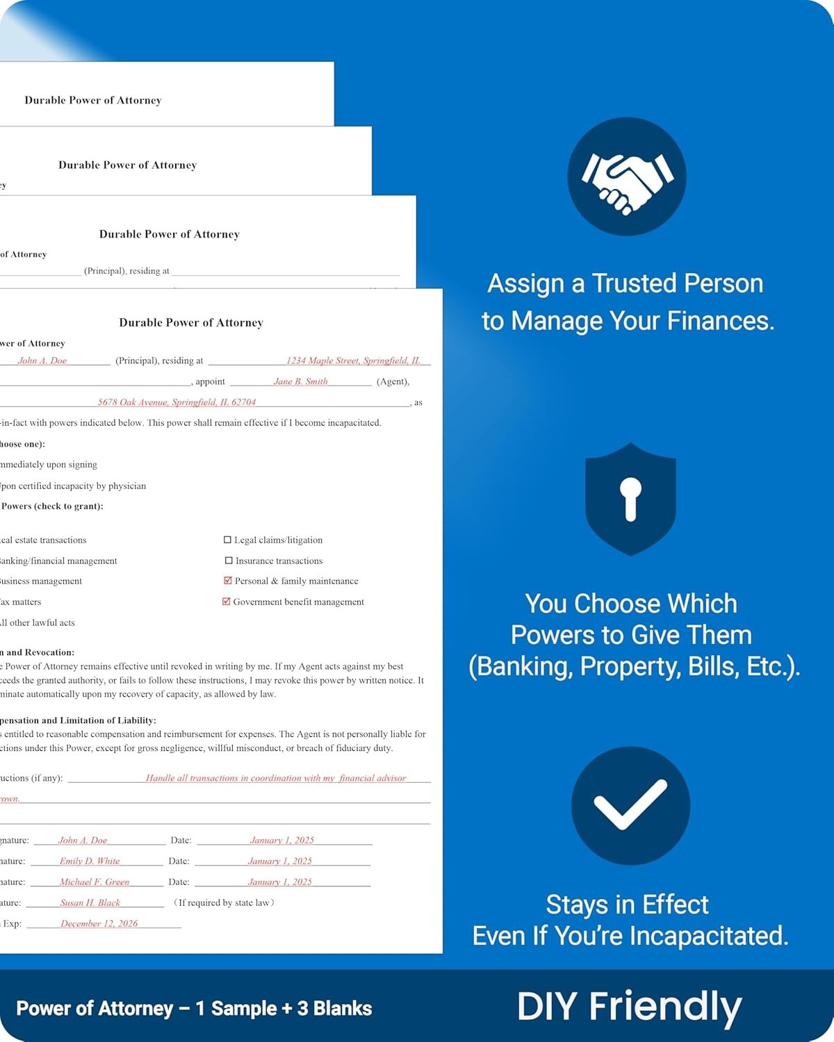 Estate Planning Kit 4-in-1 Lawyer-Prepared Forms Last Will Trust Power of