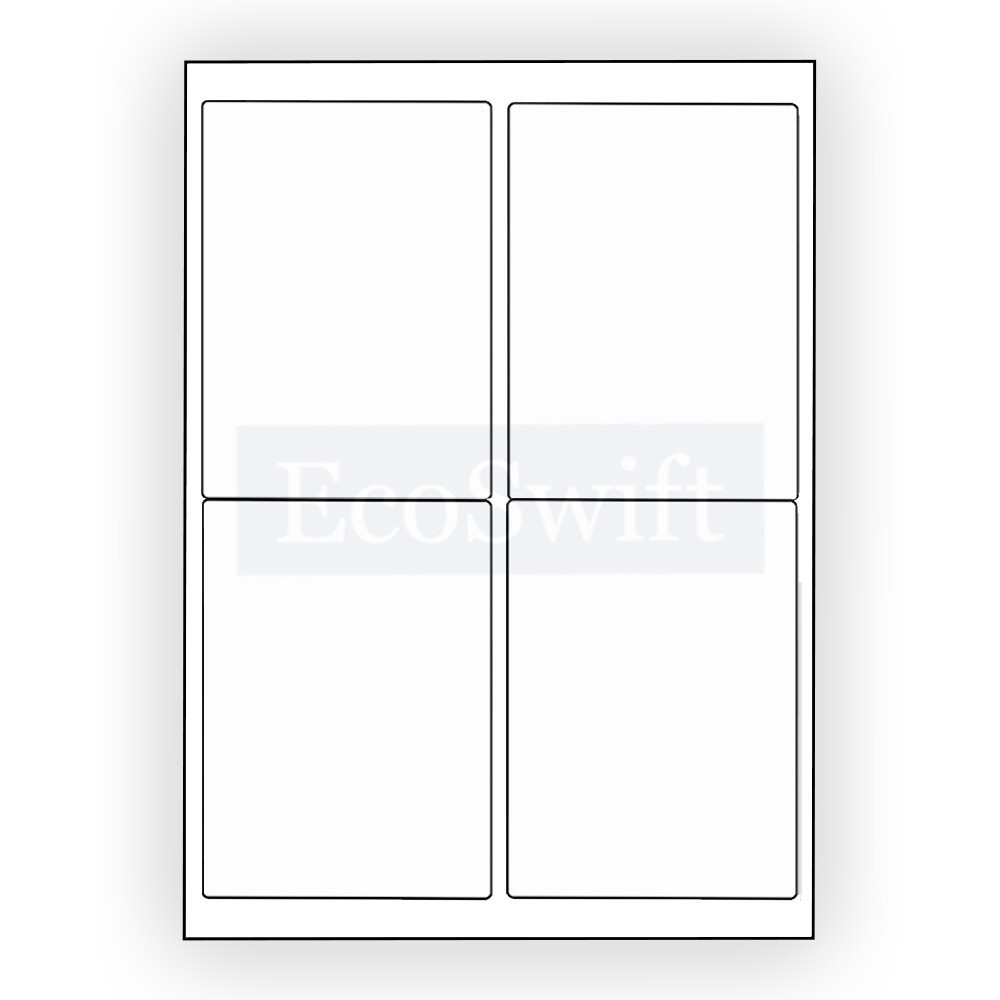 (100) 4 x 5 EcoSwift Laser/Ink Address Shipping Adhesive Labels 4 per sheet