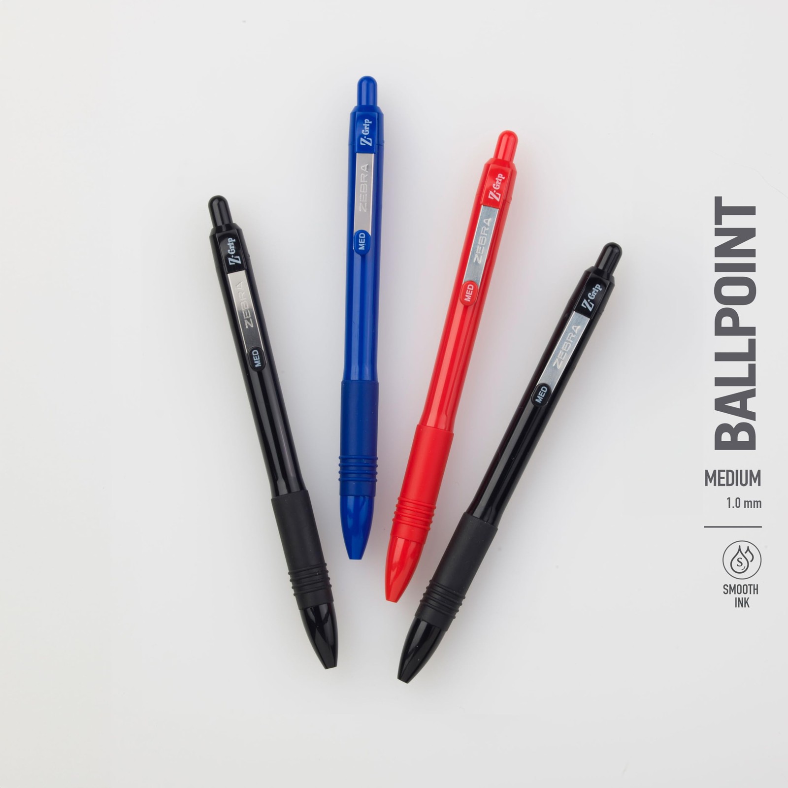 Zebra Pen Z-Grip Recycled Retractable Ballpoint 1 Count (Pack of 24), Blue E