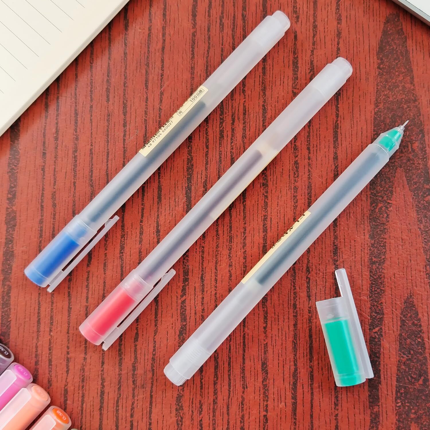Minimalist Japanese Style Colorful Gel Pens 0.38mm Ultra Fine PointCute 12 Co…