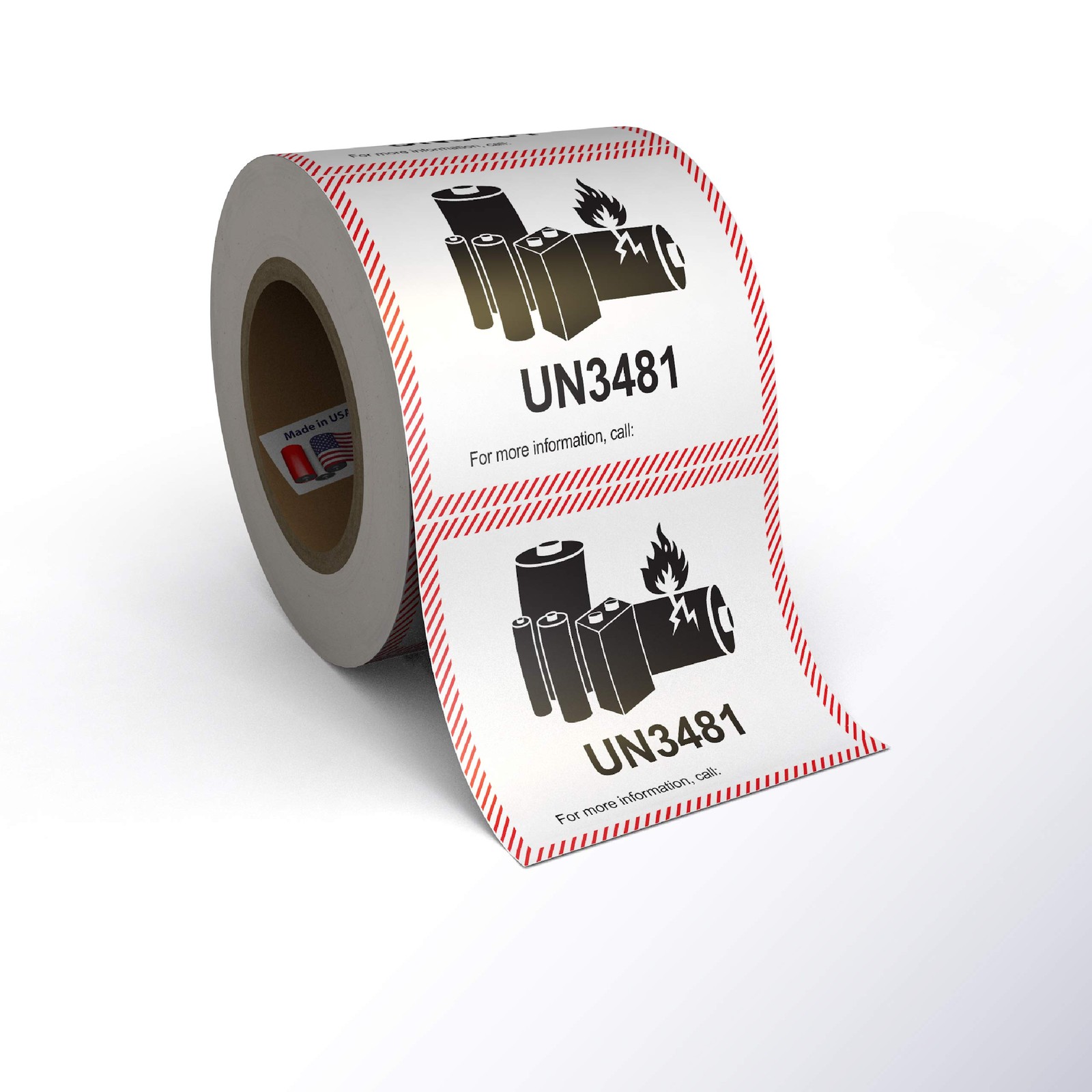 Kenco Lithium Ion Battery Label Stickers Large 4.375 X 4.75 Adhesive Labels