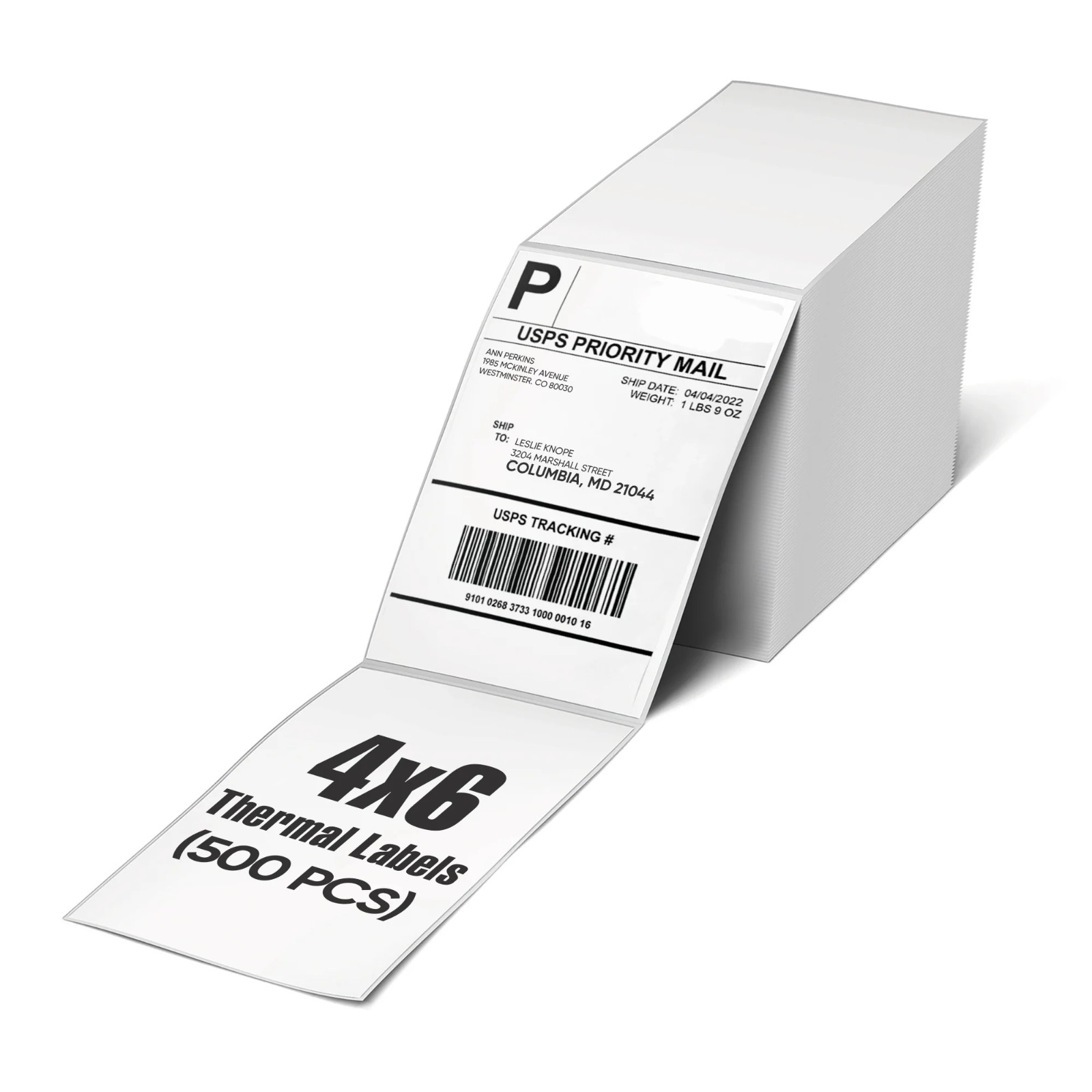 4″x6″ Direct Thermal Shipping Labels Fanfold for all 4×6 printers 500 per stack