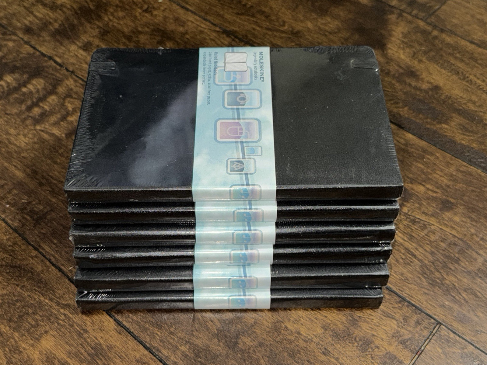 Moleskin Notebook Hard Cover Factory Sealed Black 240 Pages (6 SEALED BOOKS)