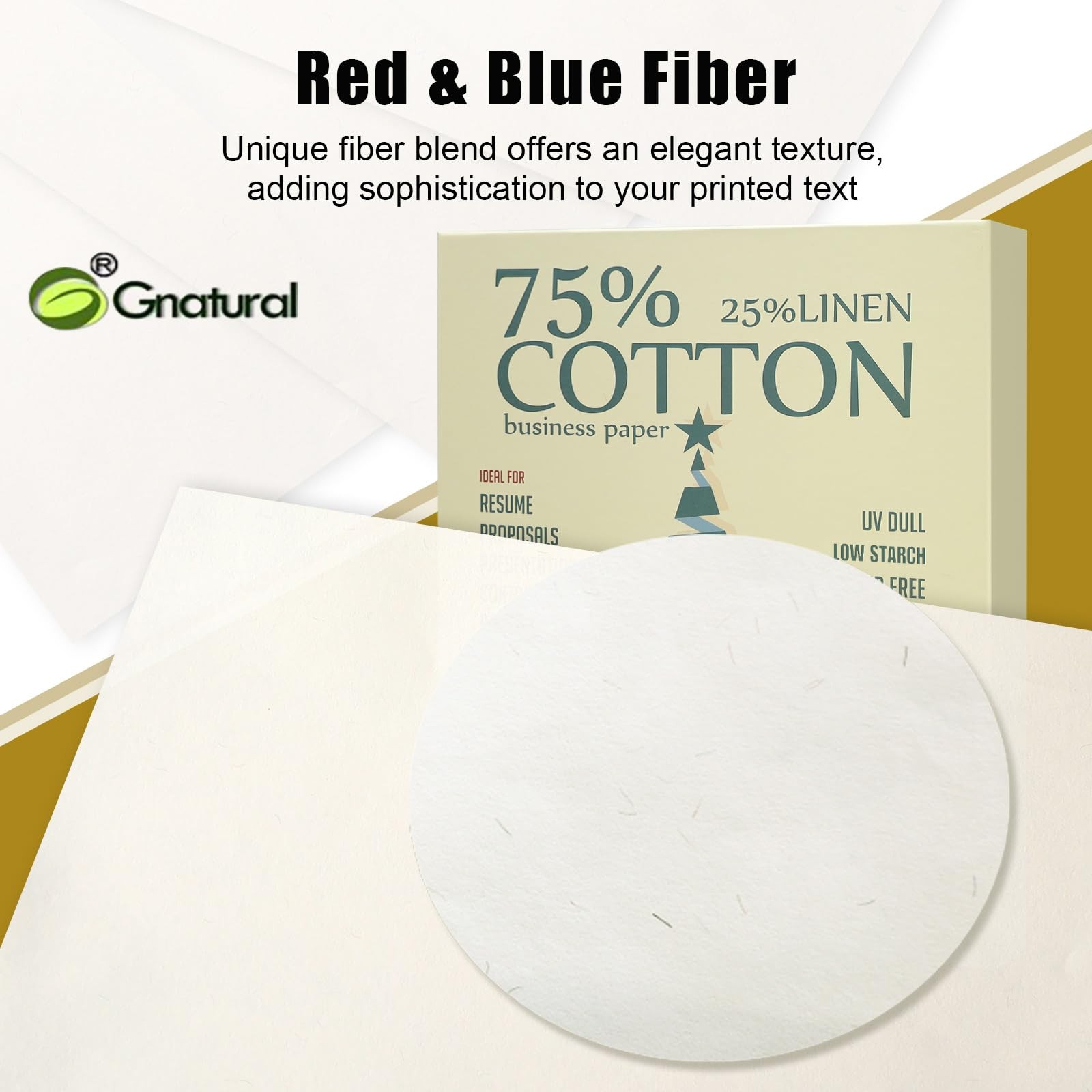 75% Cotton 25% Linen Business Paper Ivory 85gsm 8.5w X 11l Resume Paper W