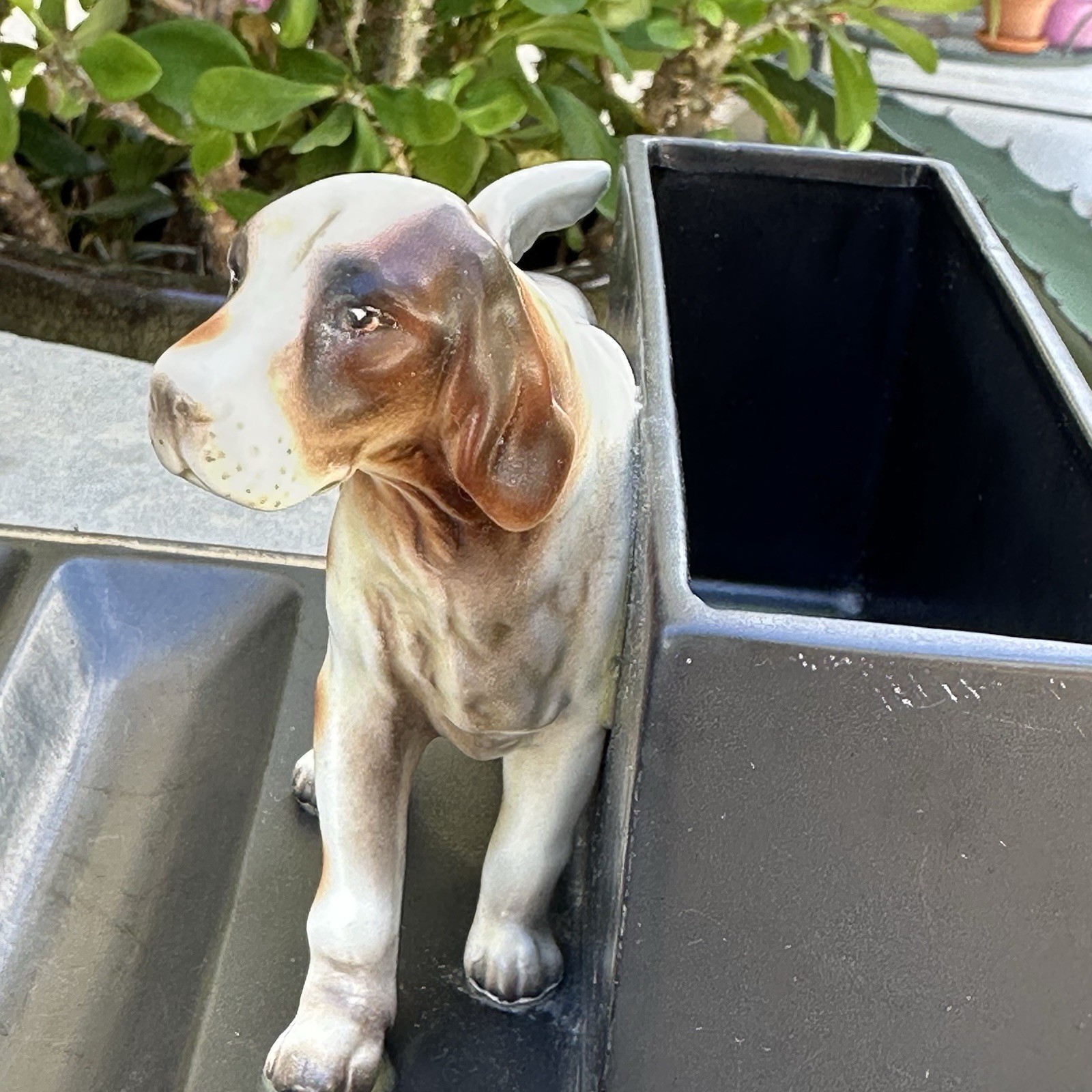 VTG Mid-Century Porcelain English Setter/Pointer Hunting Dog Dresser Valet Japan