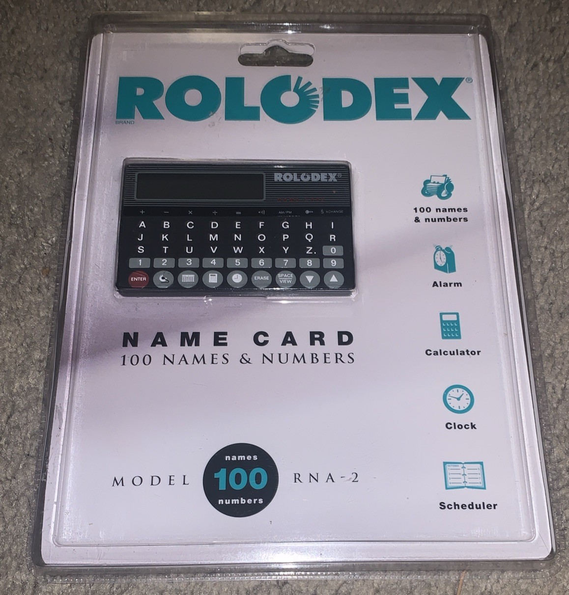 Rolodex Name Card 100 Names & Numbers Model RNA-2
