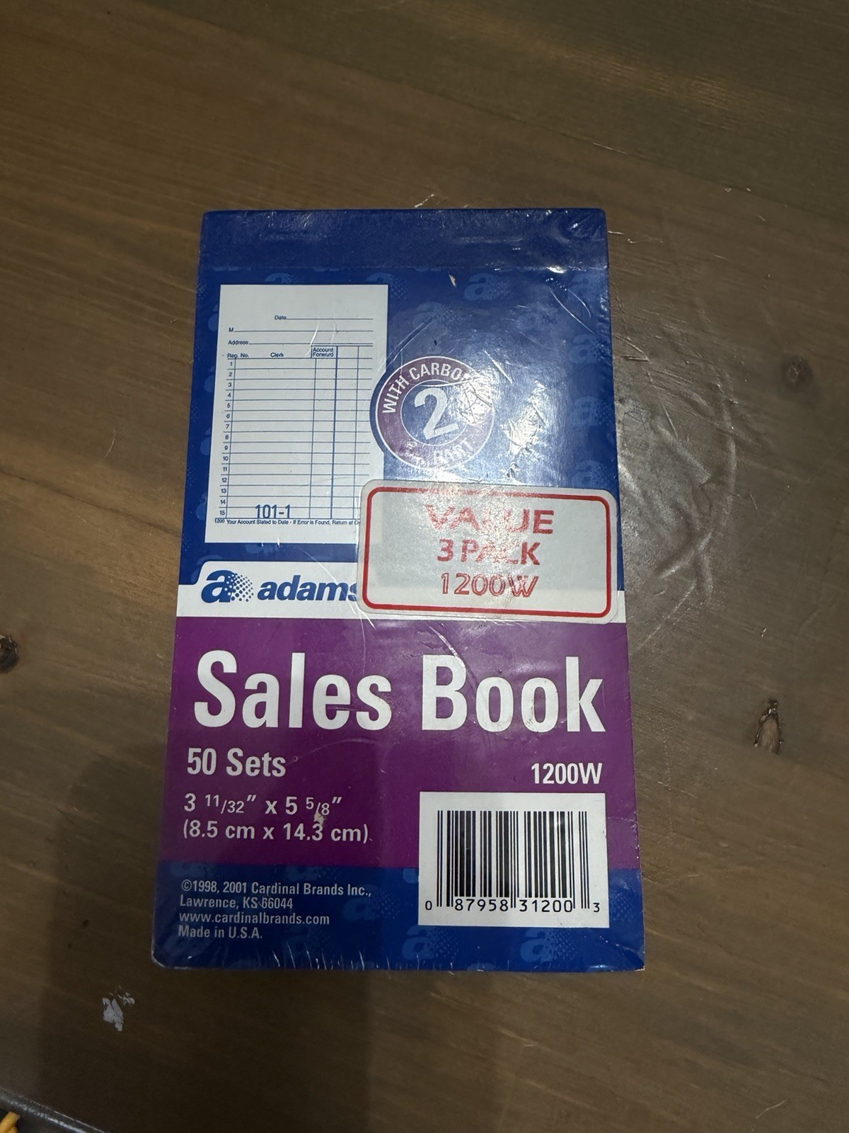 Lot of 3: Adams General Purpose Sales Book | 2-Part Form | 3-11/32 X 5 5/8”