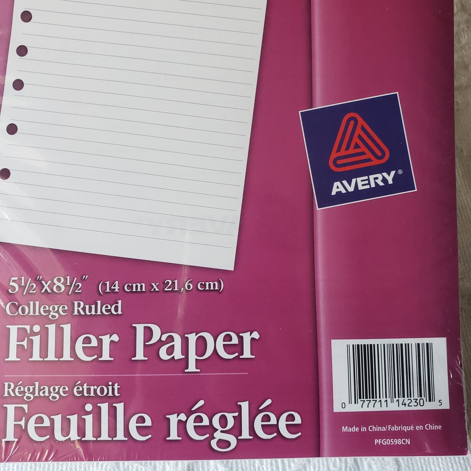 Avery Mini Binder Filler Paper College Ruled 100 Sheets 5 Pk Business Card Pages