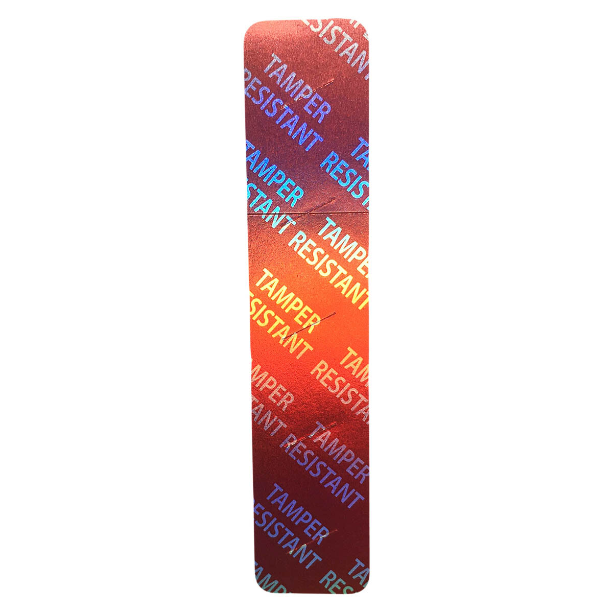 Red Tamper Resistant Evident Labels | 0.75″ x 3.5″ Inch Rectangle | 500 Pack