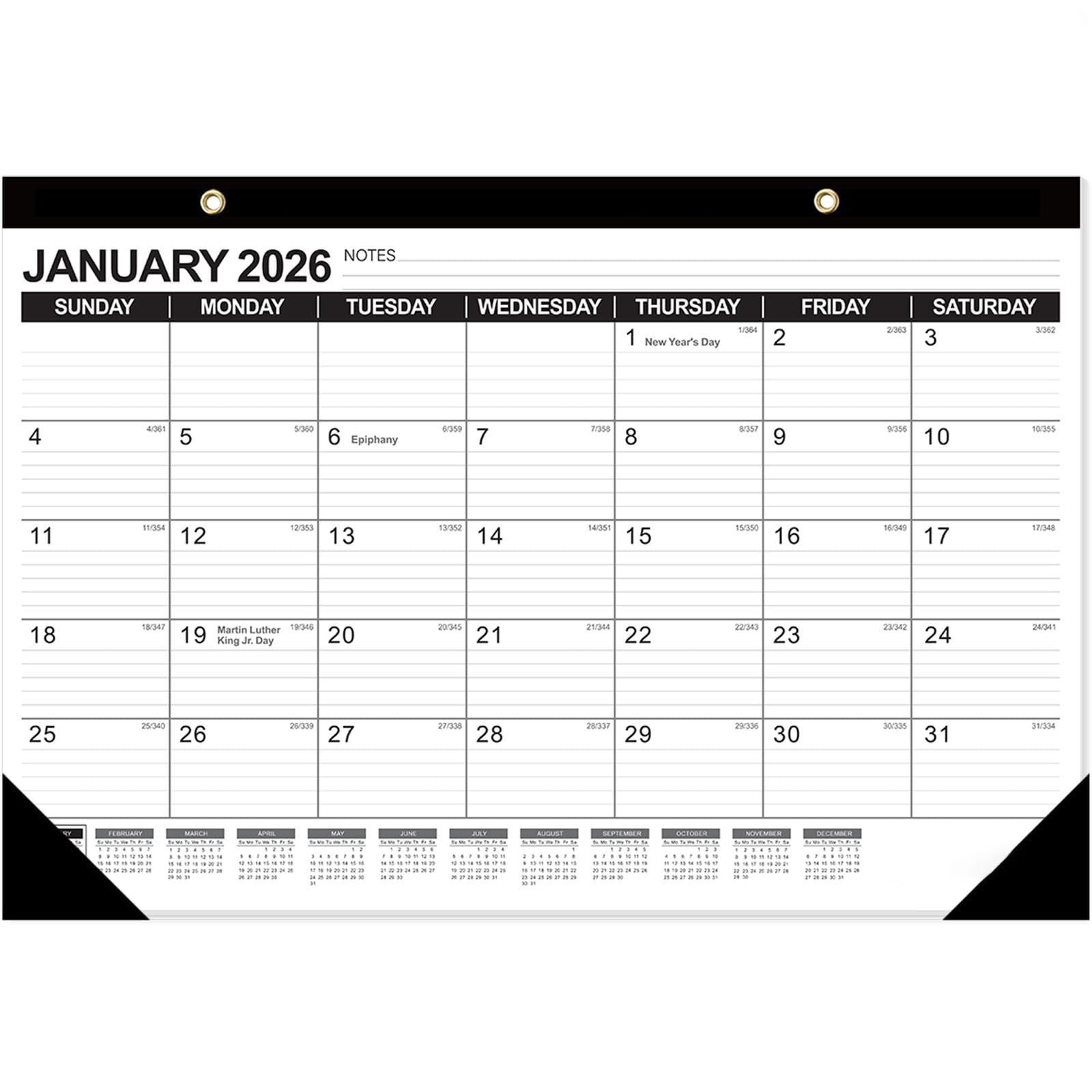 2026 2027 Office Desk Calendar, 18 Months 17×11.5, Home Use