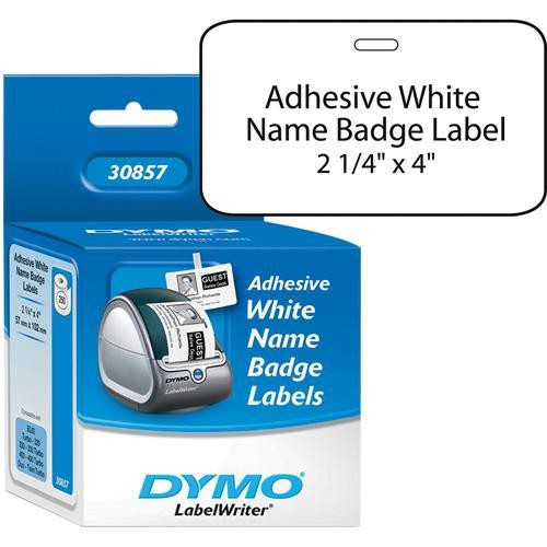 Dymo White Name Badge Adhesive Labels (2 1/4″ x 4″) 30857 250 Labels Per Roll
