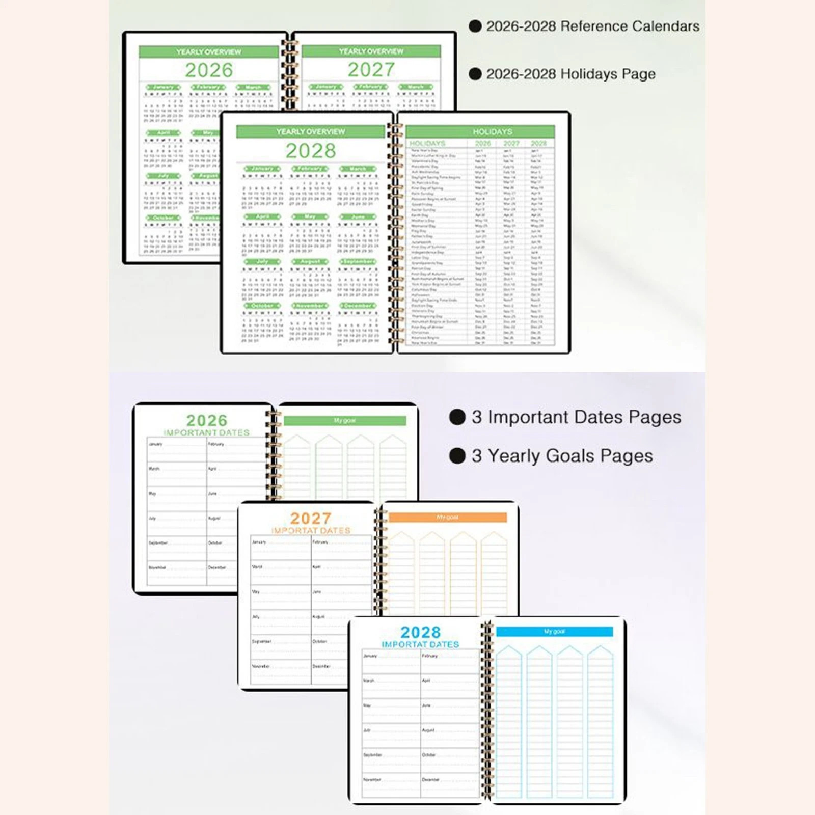 2026-2028 Monthly Planner 3 years: 36 Months, January 2026 to December 2028 NEW