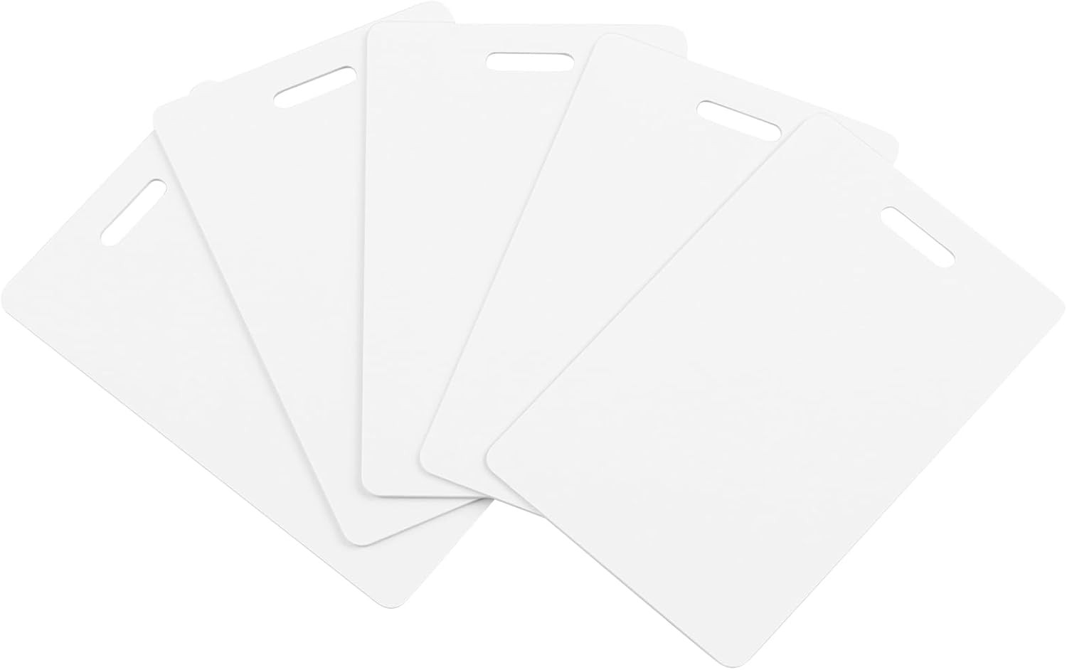 20 Pack Premium Blank PVC Cards with Slot Punch on Short Side – Vertical Slot…