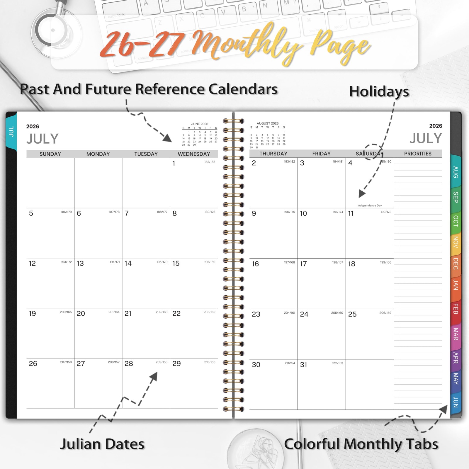 Appointment Book 2026-2027 – Planner 2026-2027, 9″ x 11″, July 2026 – June 2027,