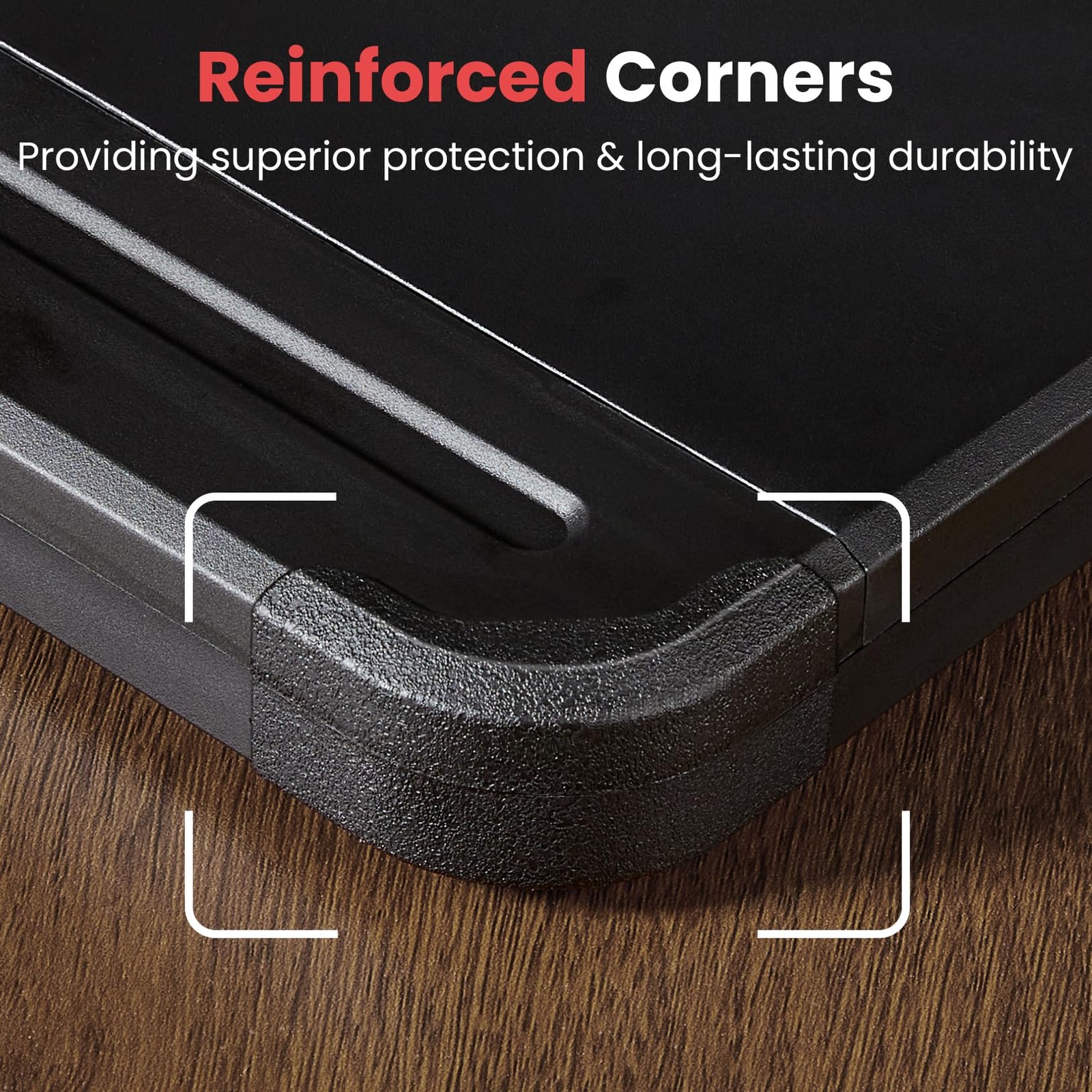 Sooez Reinforced Clipboard with Storage, Inner Plastic Folder Attached, Black
