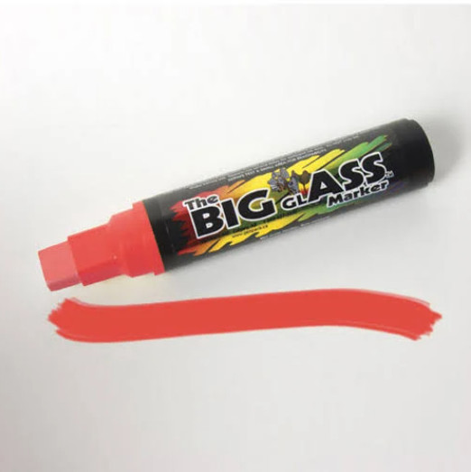 The Big Glass Marker Washable Red Writer – Automotive Car Paint Pen 1 Count