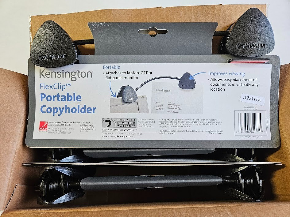 New Kensington FlexClip Document Holder for Copy Typing – Lot of 6