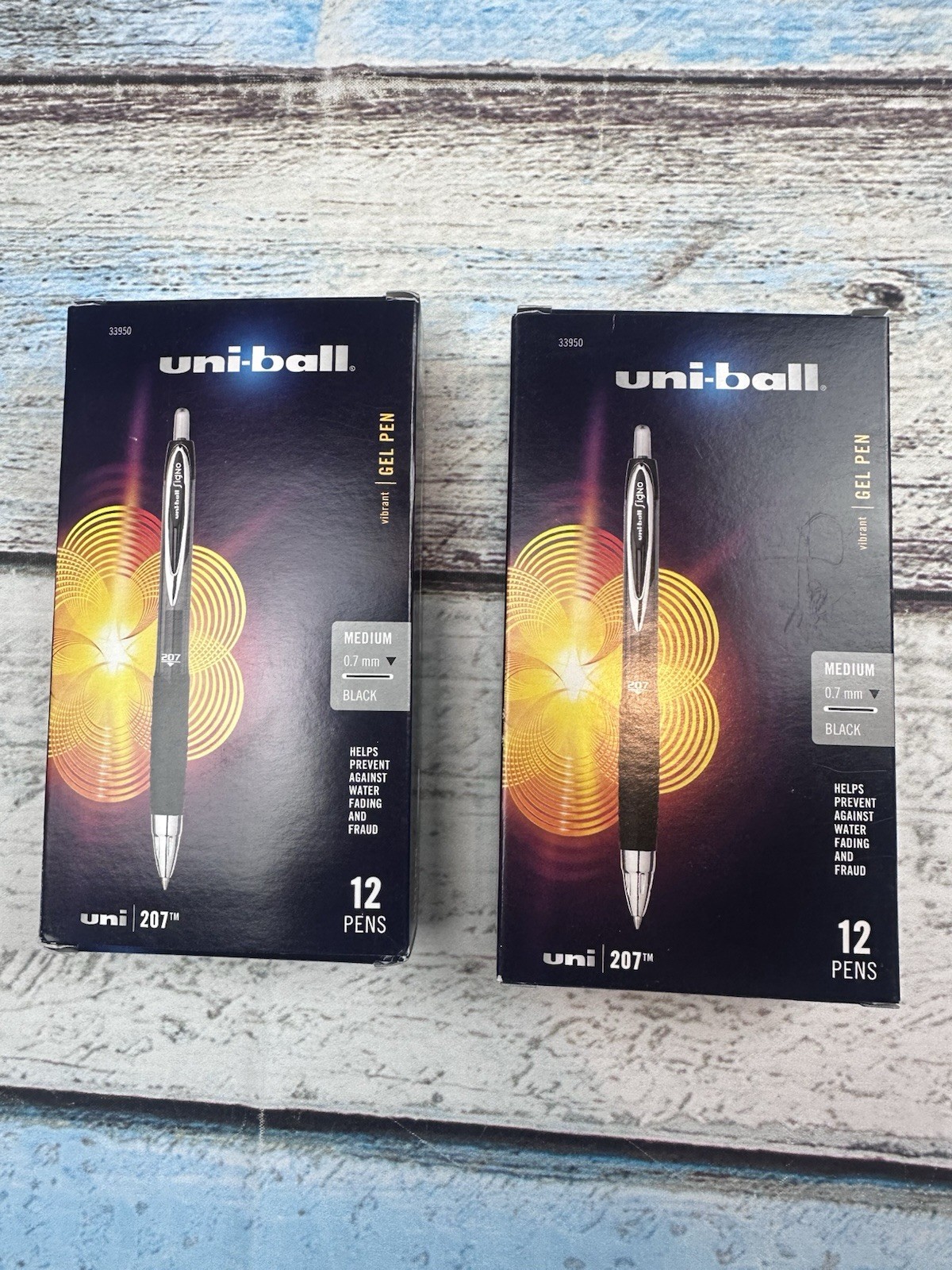 uni-ball 207 Needle Point Retractable Gel Pen 0.7mm Black 2 Boxes / 24 Pens