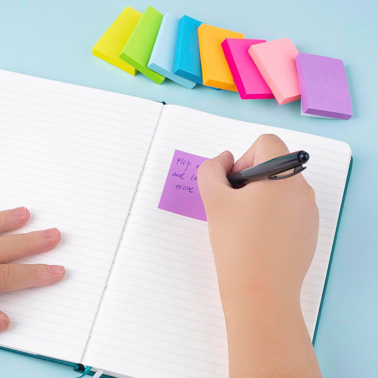 Mini Sticky Notes 1.5X2 Inches, Bright Colors Self-Stick Pads, 24 Pack, 75 Sheet