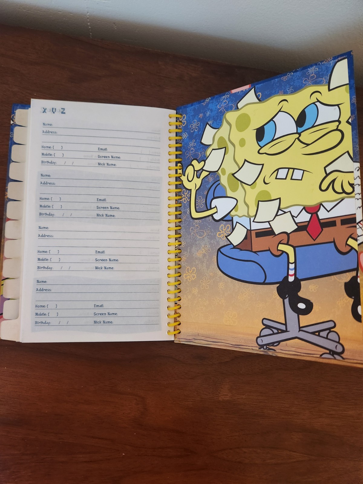 SpongeBob SquarePants Vintage Address Book Nickelodeon 2004 Patrick Viacom Y2k