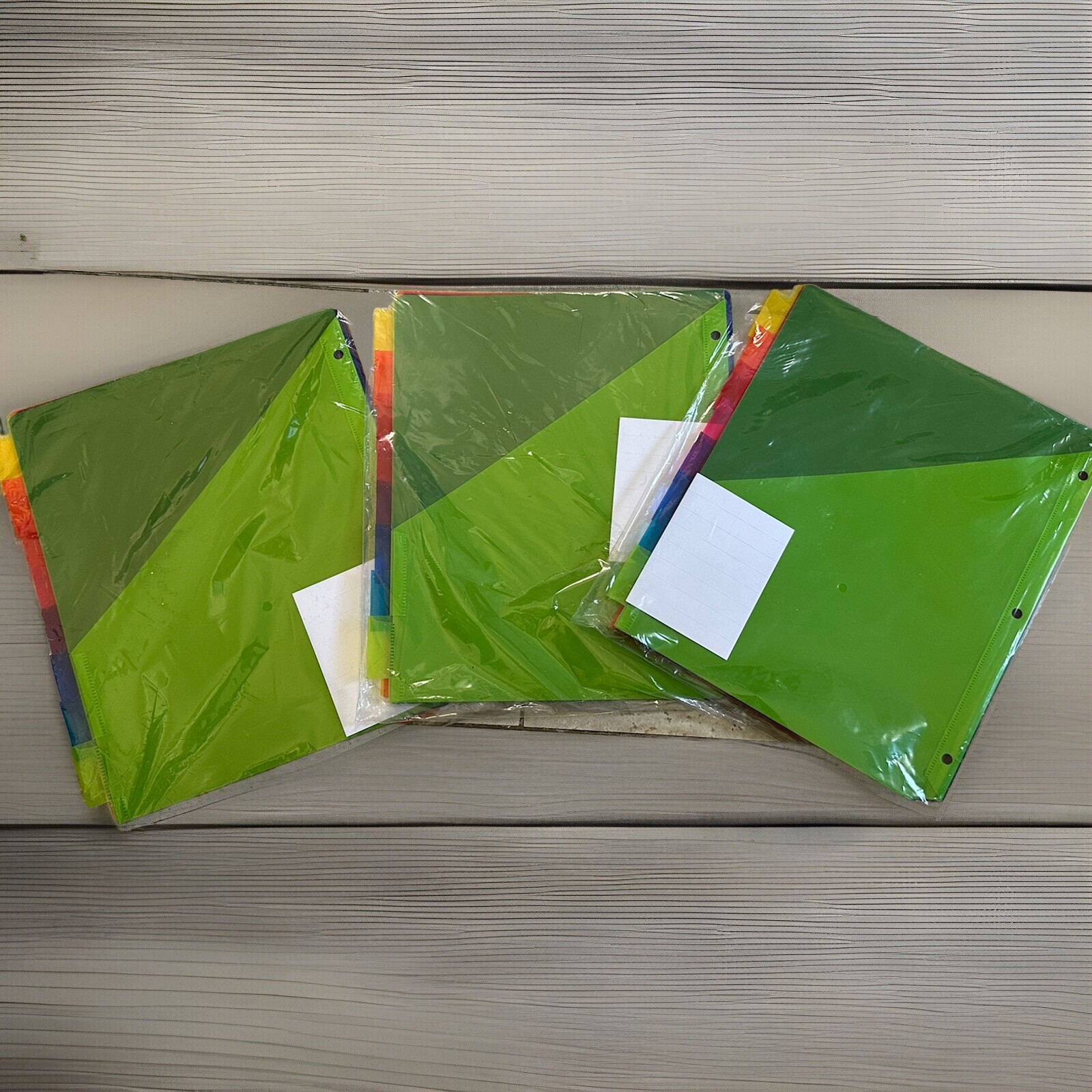 (3 Pack) Vibrant Color 8-Tab Insert Dividers With Pockets