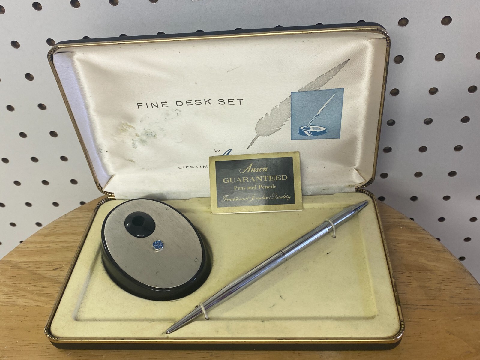 GE – General Electric Desk Set Pen Holder ANSON USA